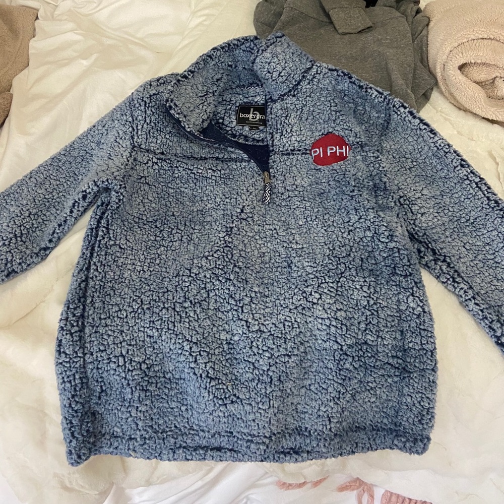 Pi Phi Sherpa Pullover Jacket Quarter Zip